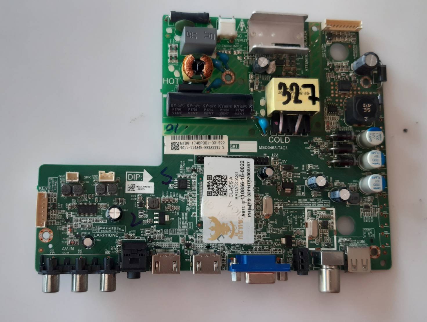อันที่ 327 PHILIPS 32PHT5200S ซีสเตร็ม MSD3463-T4C1 ดีเทสแล้ว