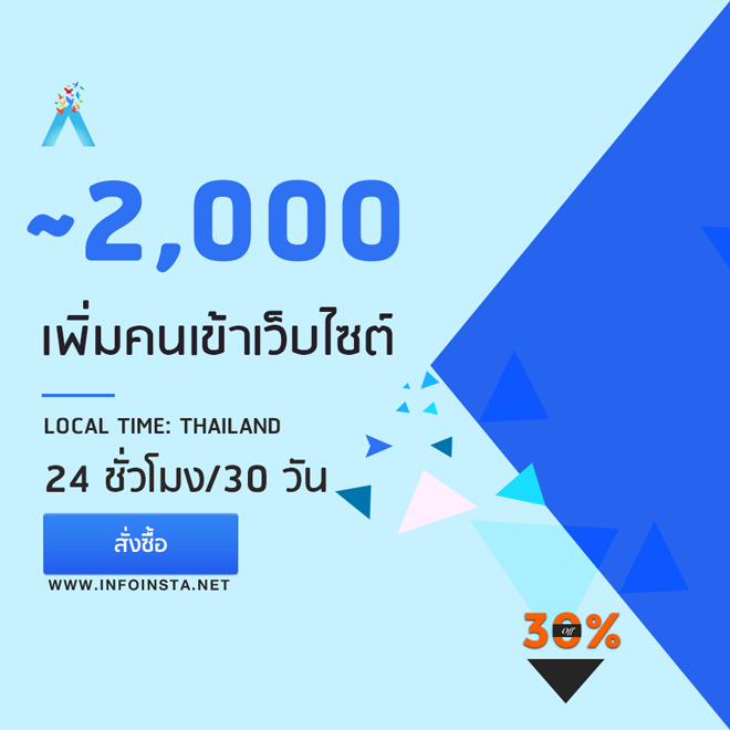 เพิ่มคนเข้าเว็บ ปั่นสถิติเว็บ ~2,000 IP