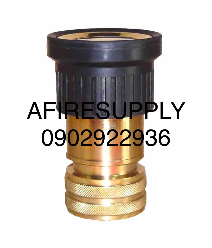 หัวฉีดดับเพลิง ชนิดปรับฝอย วัสดุทองเหลือง (เกลียวอเมริกัน)