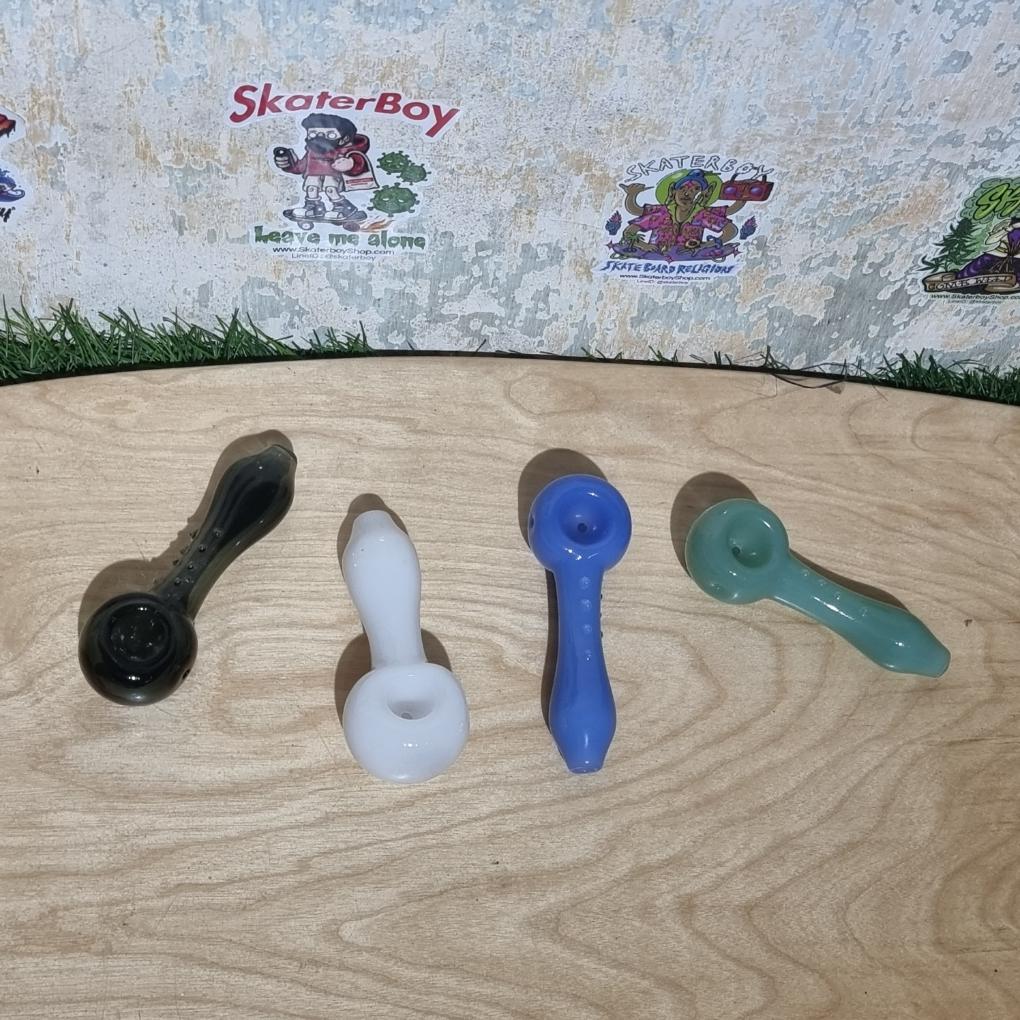 [1006] mini glass pipe พกพา ทรงอ้วน มีโบว ระบายความร้อยได้ดี