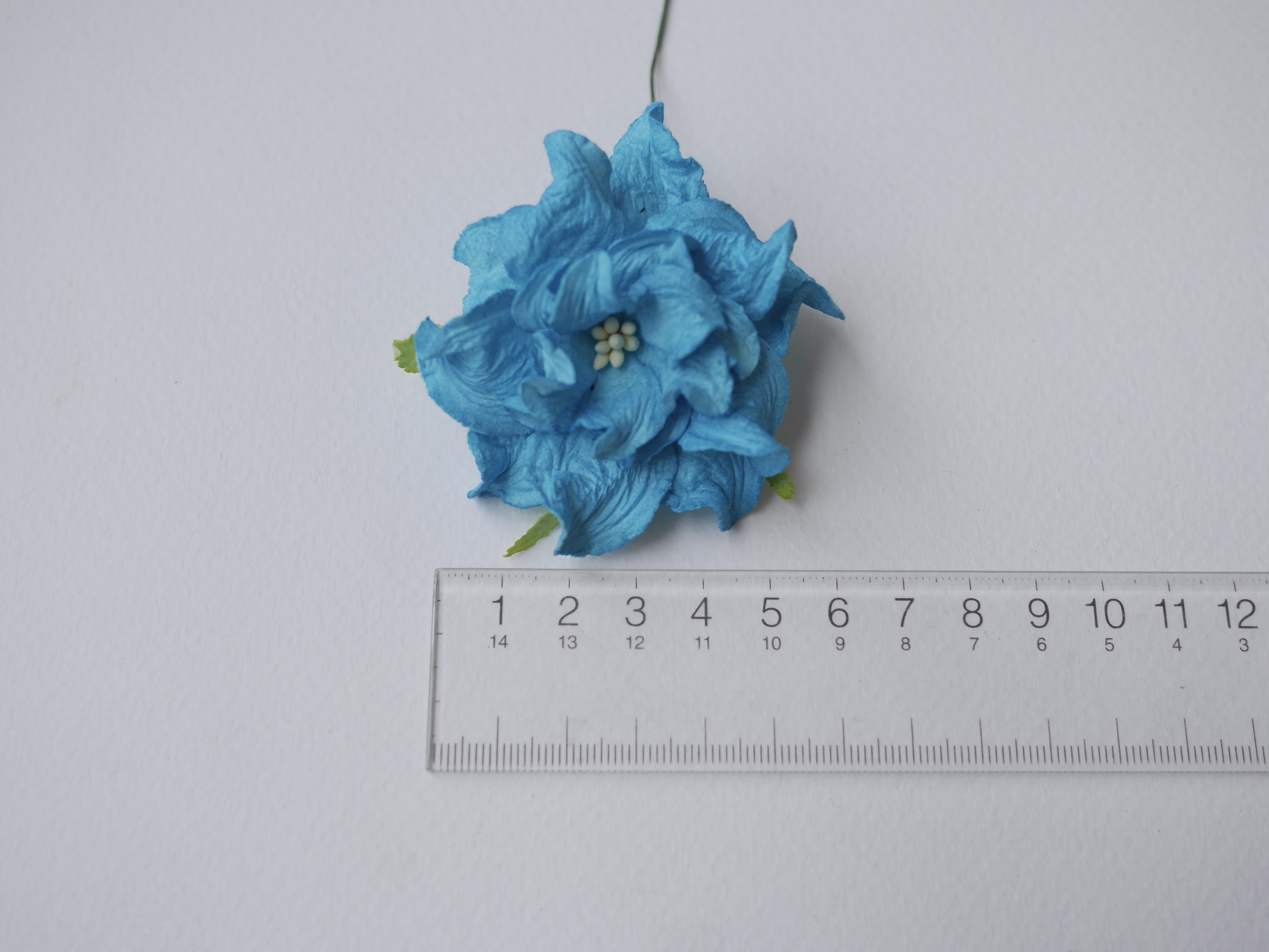 ดอกไม้กระดาษสา ราคาส่ง, ดอกการเดนเนียกระดาษสา ดอกไม้ประดิษฐ์ ตกแต่งงานแต่งงาน ประดิษฐ์ข้อมือเพื่อนเจ้าสาว ขนาด 5.5 cm., สำหรับของชำร่วย, งานแต่งงาน, ดอกไม้ทำข้อมือเจ้าสาว สีฟ้าน้ำทะเล จำนวน 25 ดอก Paper flower, 25 Pieces mulberry gardenia flowers supplies