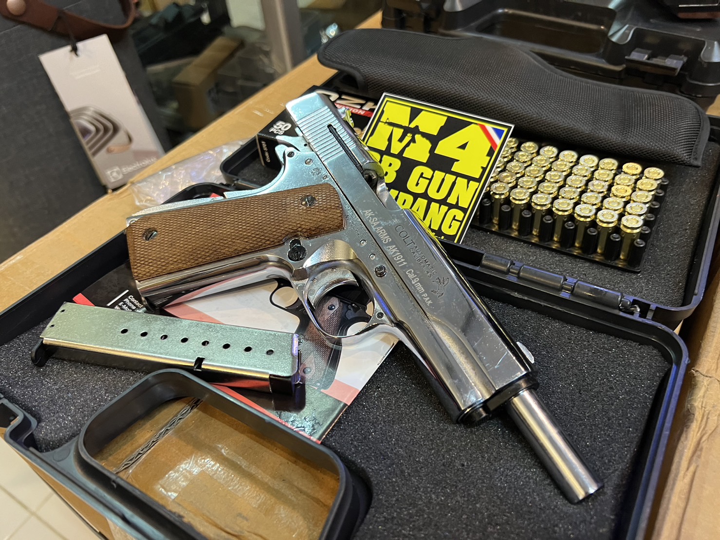 AKSA COLT 1911 ลาย Series 80 สีเงินเงา