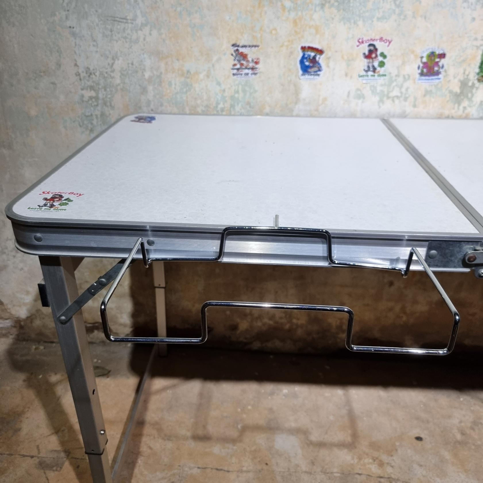 [1200] ชั้นเหล็กติดโต๊ะพับ อเนกประสงค์ แขวนถุง ตะกร้า สายไฟ