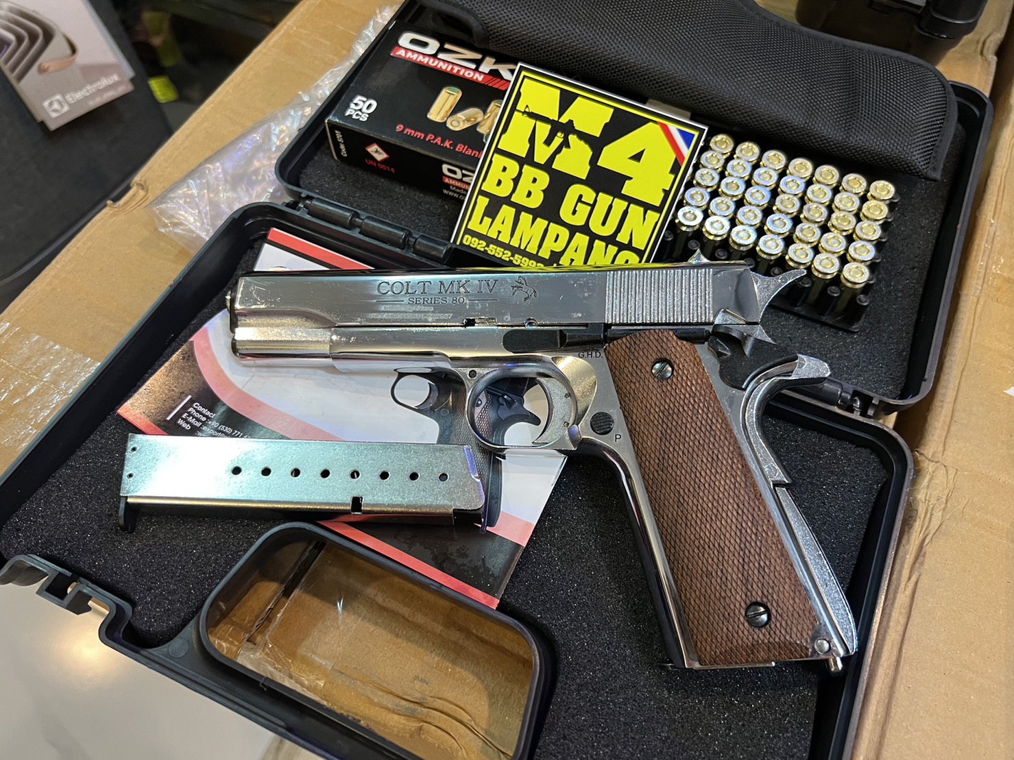 AKSA COLT 1911 ลาย Series 80 สีเงินเงา