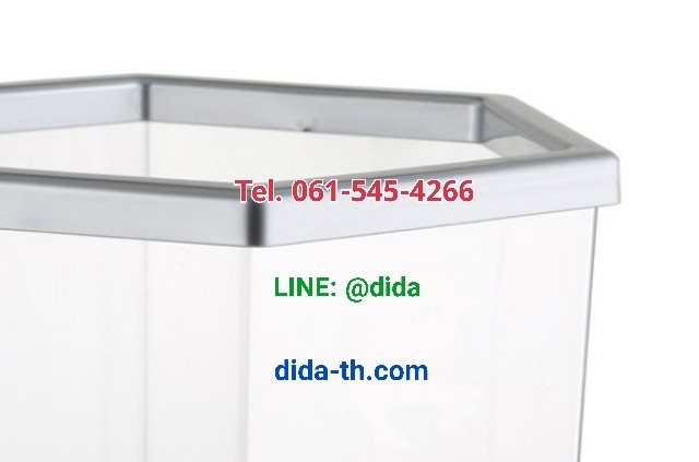 ถังขยะใส หกเหลี่ยม 56 ลิตร