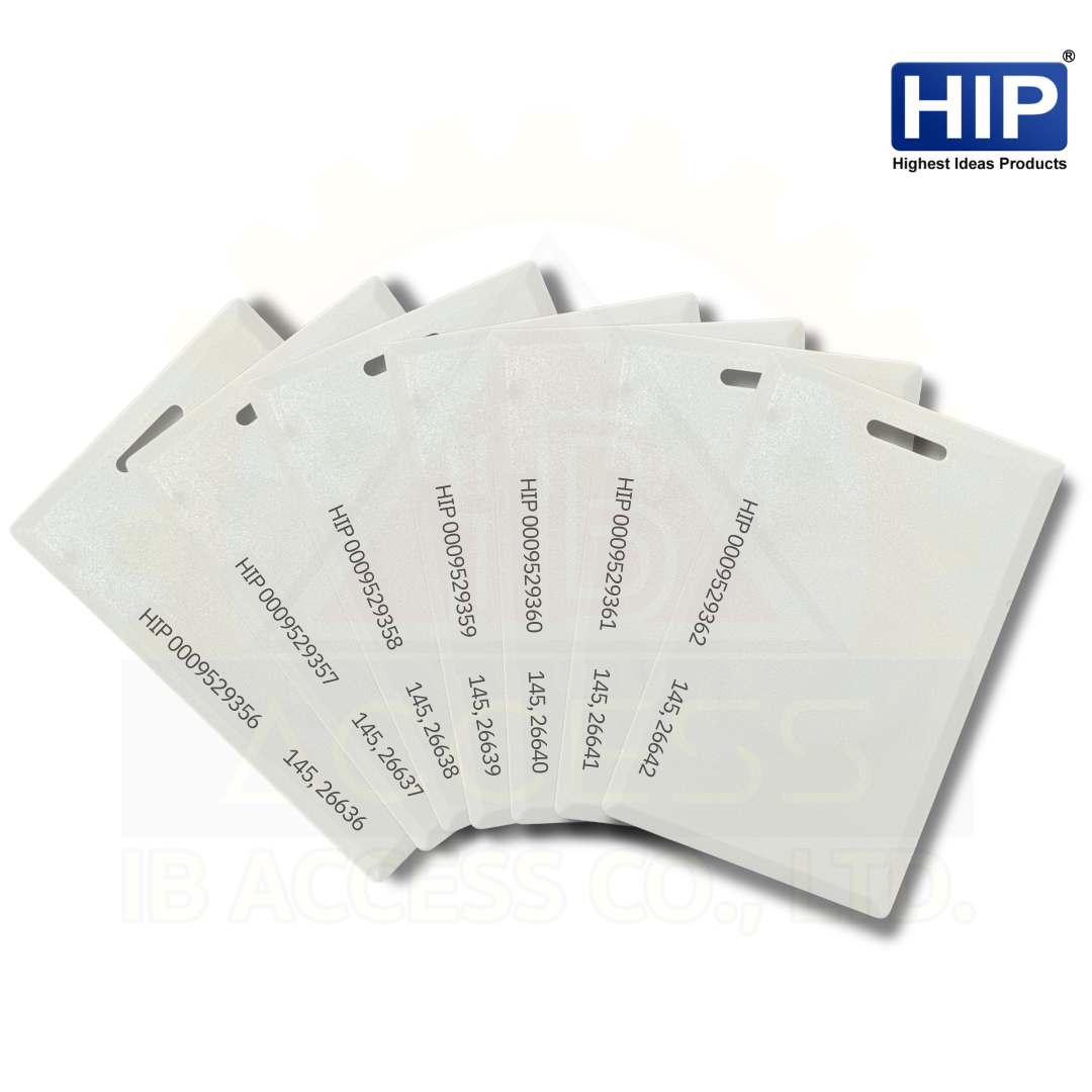 บัตรคีย์การ์ด Proximity Card แบบหนา 1.8 mm. ยี่ห้อ HIP (เรียงเลข)