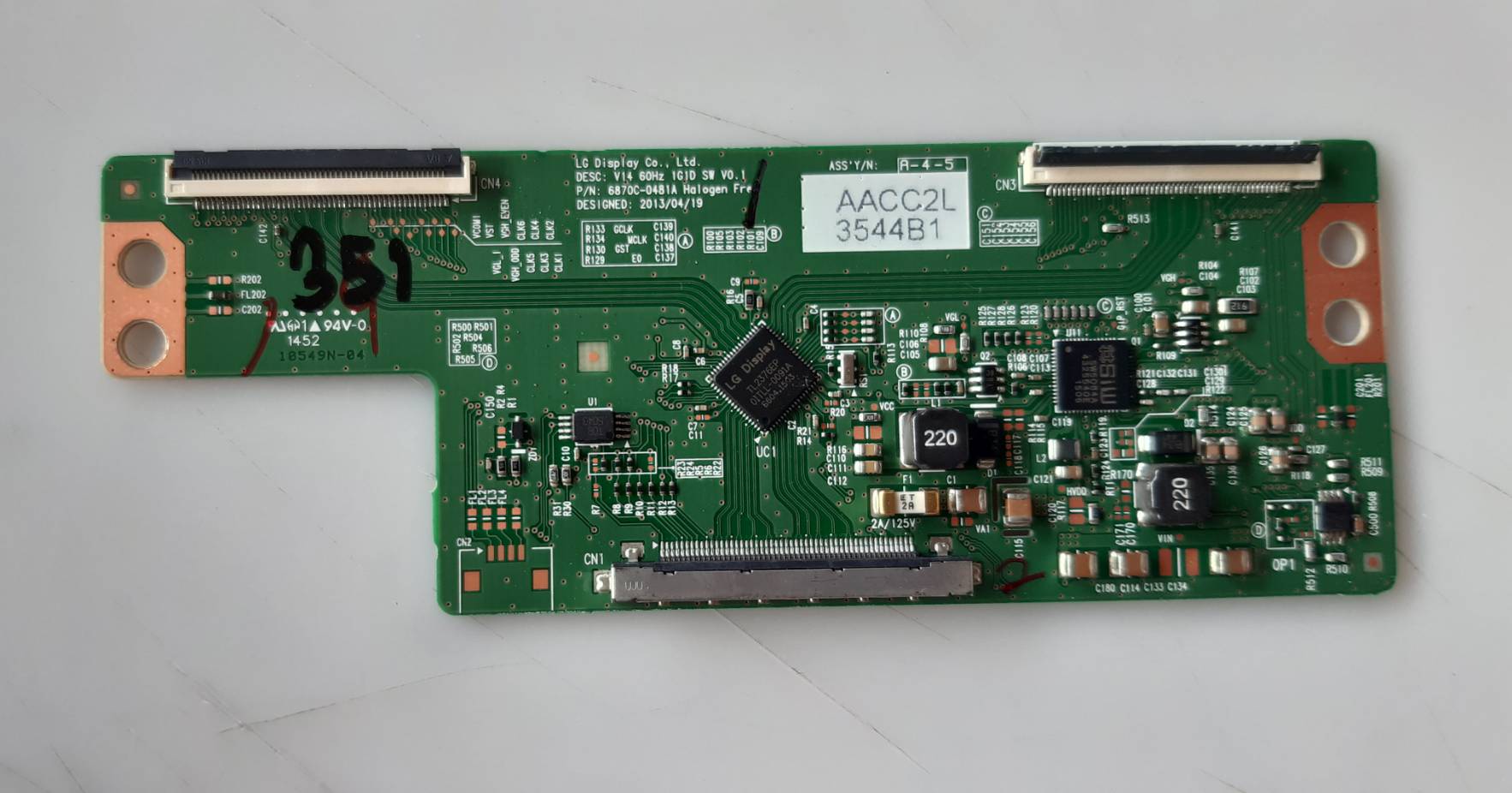 อันที่ 351 Panasonic TH-50A410T ทีคอน 6870C-0481A 51PIN ไฟขวา เสียบ ดีเทสแล้ว