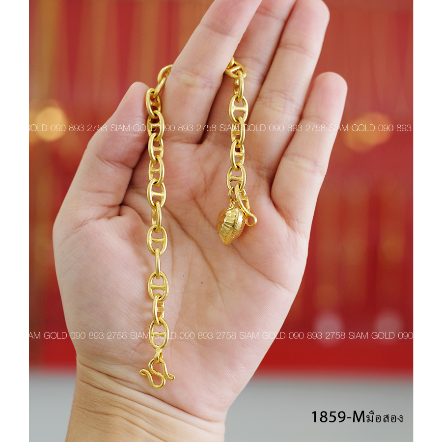 (M-มือสอง) สร้อยข้อมือ ข้อมือลายโซ่ห่วง 1 บาท