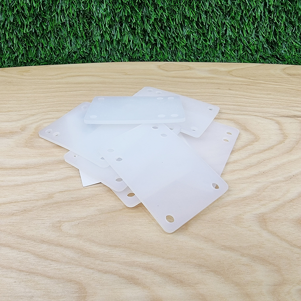 [0311] ซิลิโคน รองทรัคสเก็ตบอร์ด 1-3mm ขาดความสูงอีกนิด สีขาวขุ่น silicone rubber