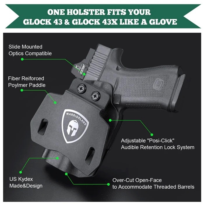 ซองพกนอก KYDEX Warriorland Glock 43/43X (K0800)