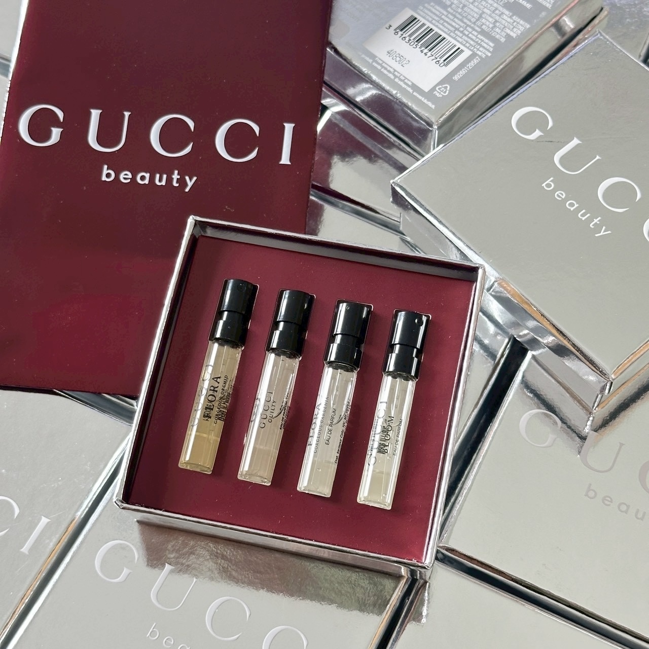 Gucci Sample Vial Set 4 Pcs. - กล่องเงิน (1.5 ml x 4 )