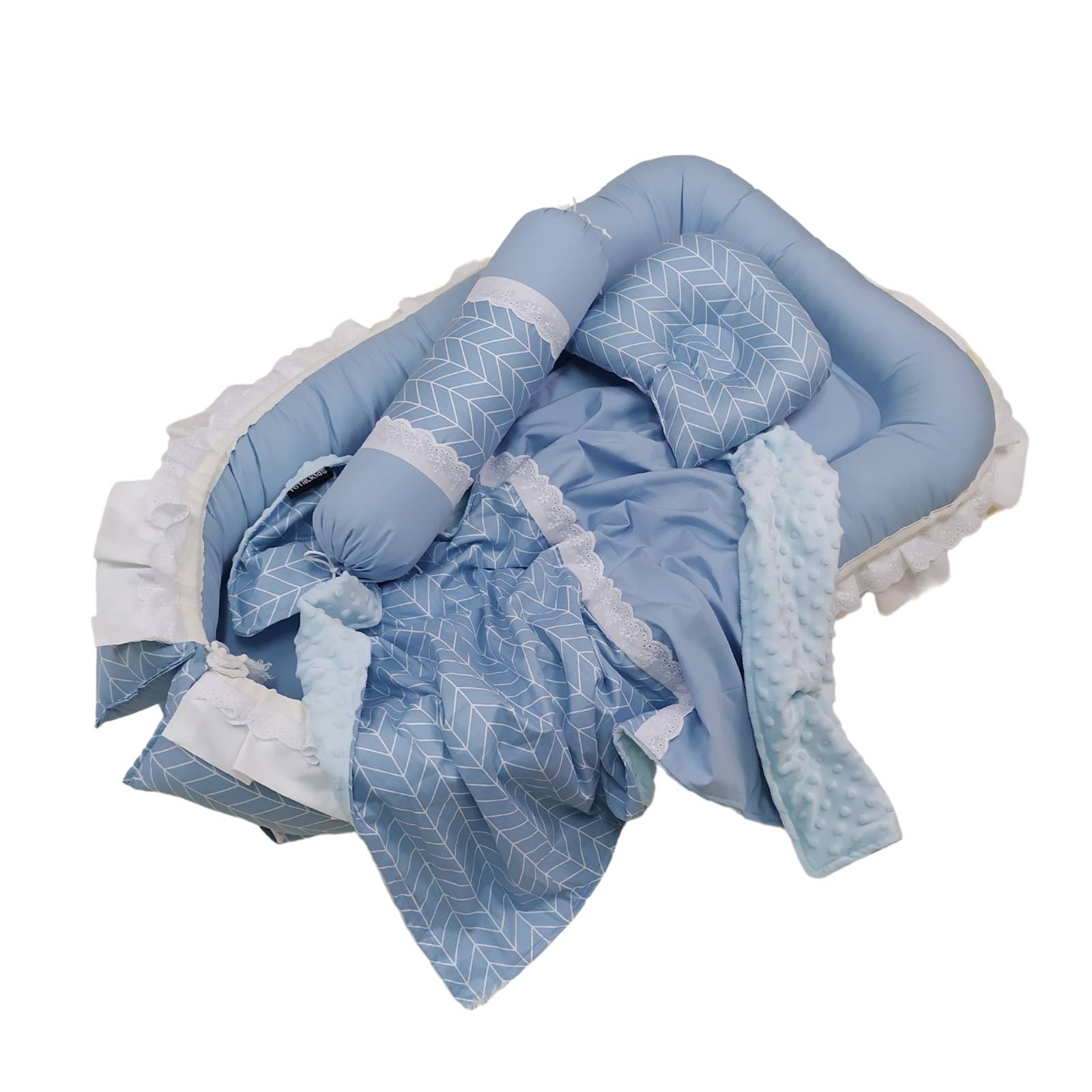 Babynest ที่นอนเด็กอ่อนครบชุด ปักชื่อฟรีที่ผ้าห่ม