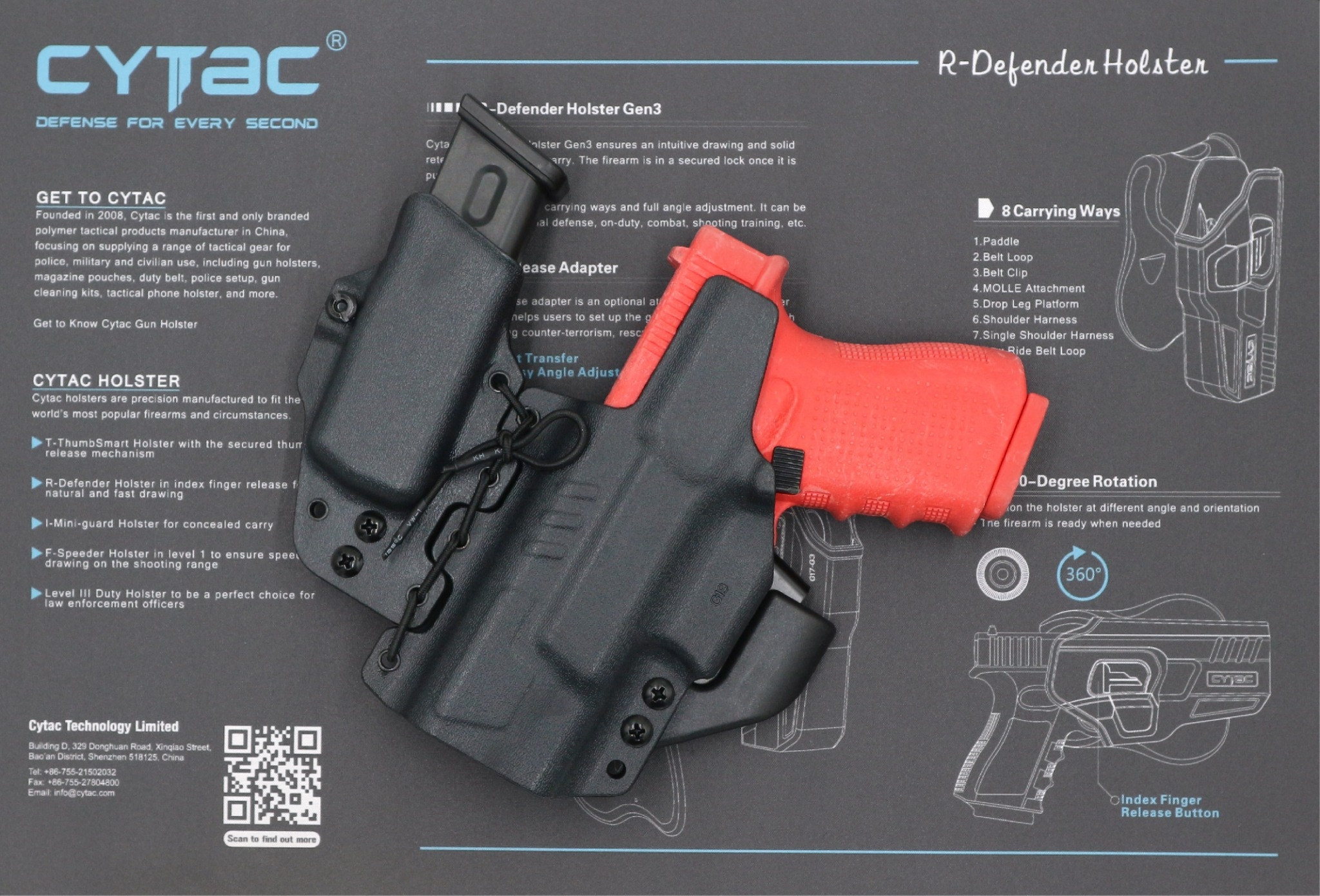 CYTAC ซองพกใน K-Master รุ่น G19/G17 ( Gen 1-5 ) (K0850)