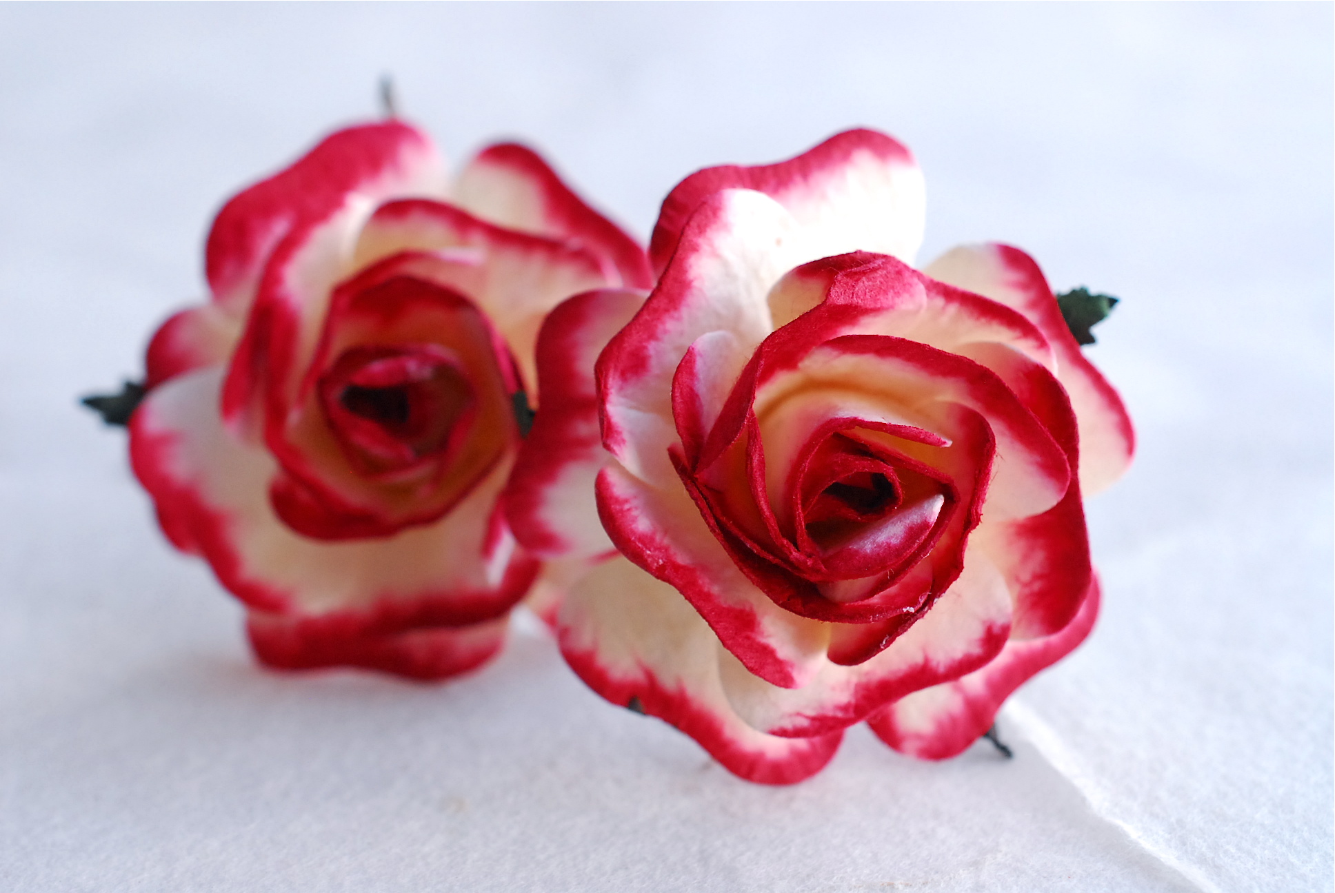 ดอกไม้กระดาษสา, สำหรับของชำร่วย, งานแต่งงาน, ดอกกุหลาบ PUL4-4 N ขนาด 4.5 cm. สีแดงปัด#507 สำเนา