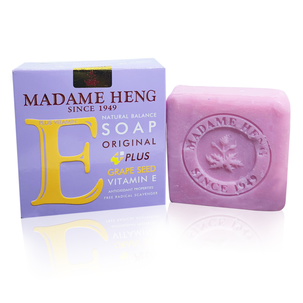 [มาดามเฮง] สบู่สมุนไพร วิตามินอี+เกรพซีด 150g.