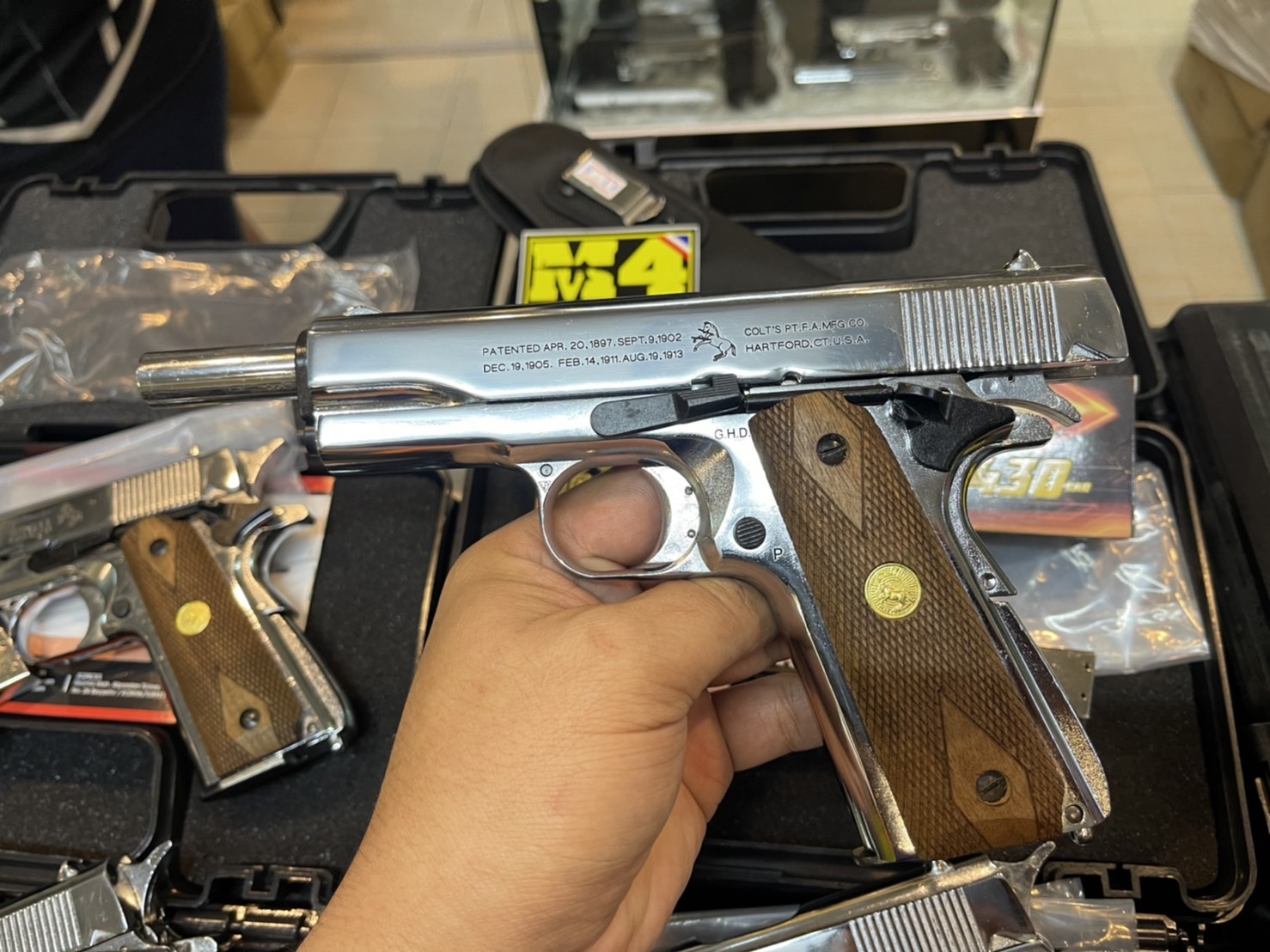 AKSA COLT 1911 ลาย 100 ปี สีเงินเงา