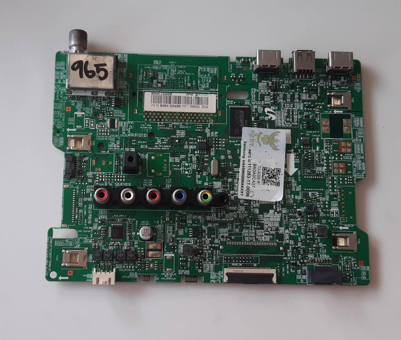 อันที่ 965 Samsung UA49M5000AK ซีสเตร็ม BN41-02582 BN94-12045B ดีเทสแล้ว
