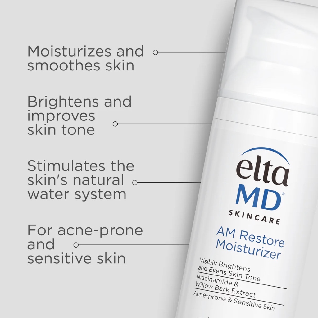 Elta MD EltaMD AM Restore Moisturizer 1.7 oz/48 g + แถมฟรี Elta MD UV Physical 2g 1 ซอง 48 กรัม