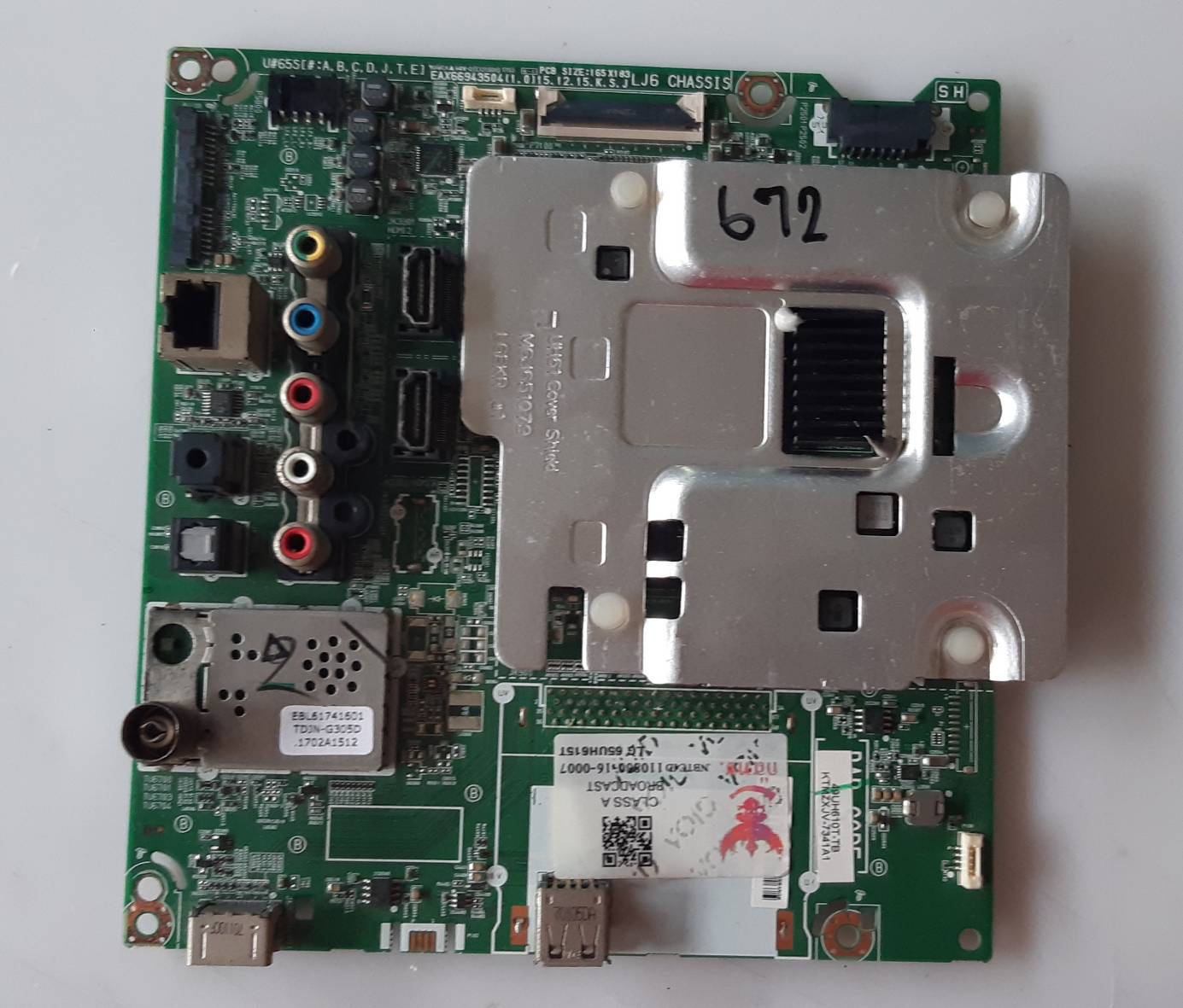 อันที่ 672 LG 65UH6150T ซีสเตร็ม EAX66943504 ดีเทสแล้ว