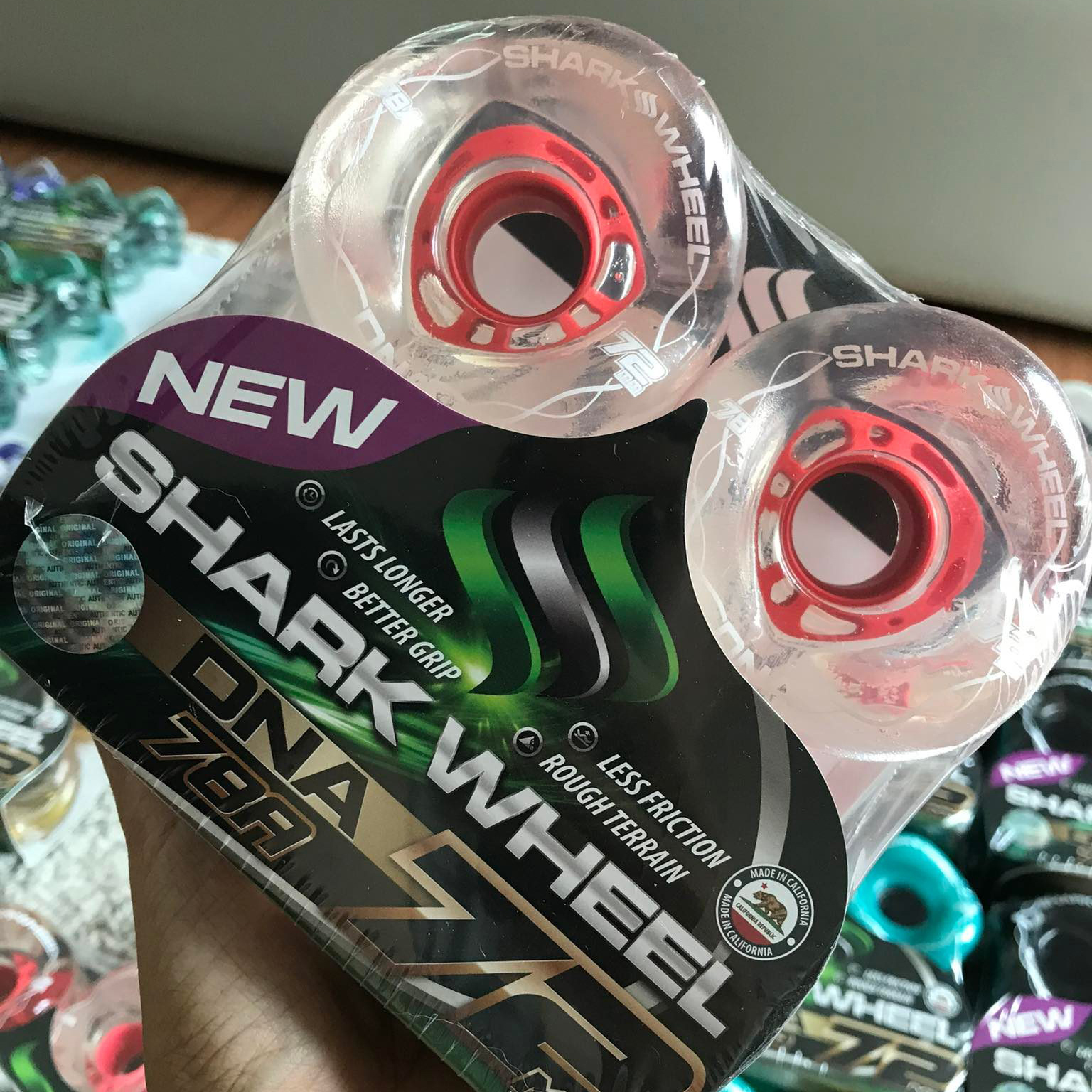 [0317] ล้อ shark wheel ขนาด 60mm 72mm ความแข็ง 78A ล้อดีดหิน US import วิ่งทางขรุขระ