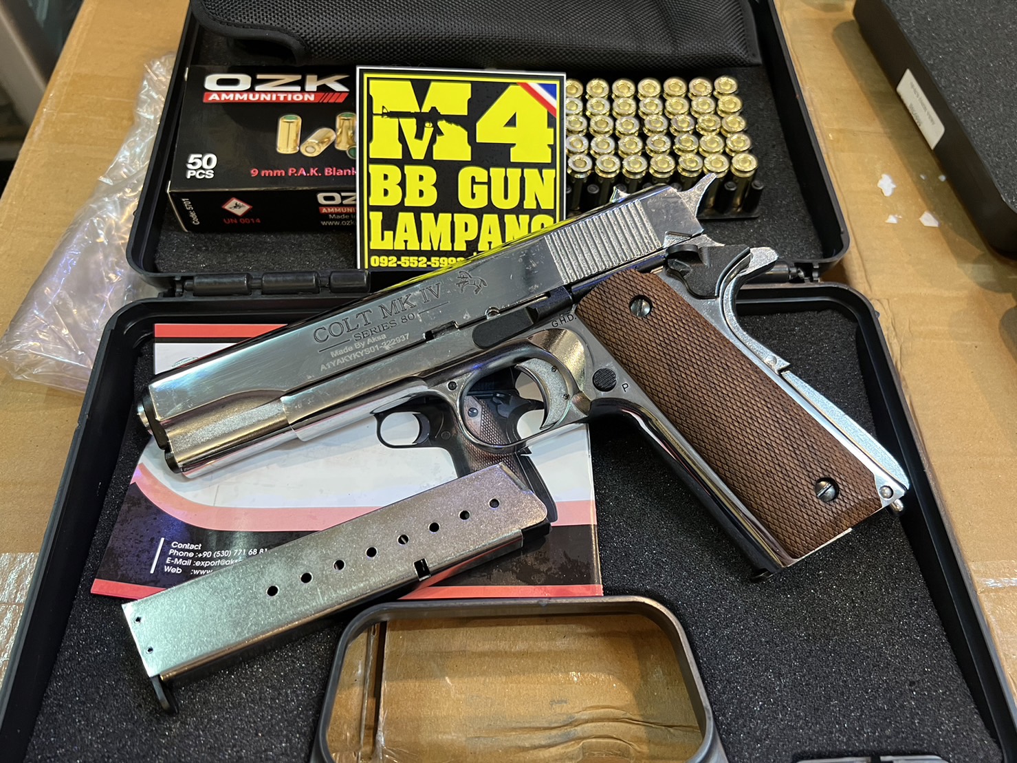 AKSA COLT 1911 ลาย Series 80 สีเงินเงา