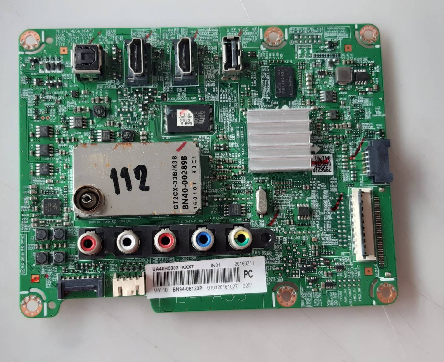 อันที่ 112 Samsung UA40H5003TK ซีสเตร็ม BN41-02216 BN94-08120P ดีเทสแล้ว 51PIN
