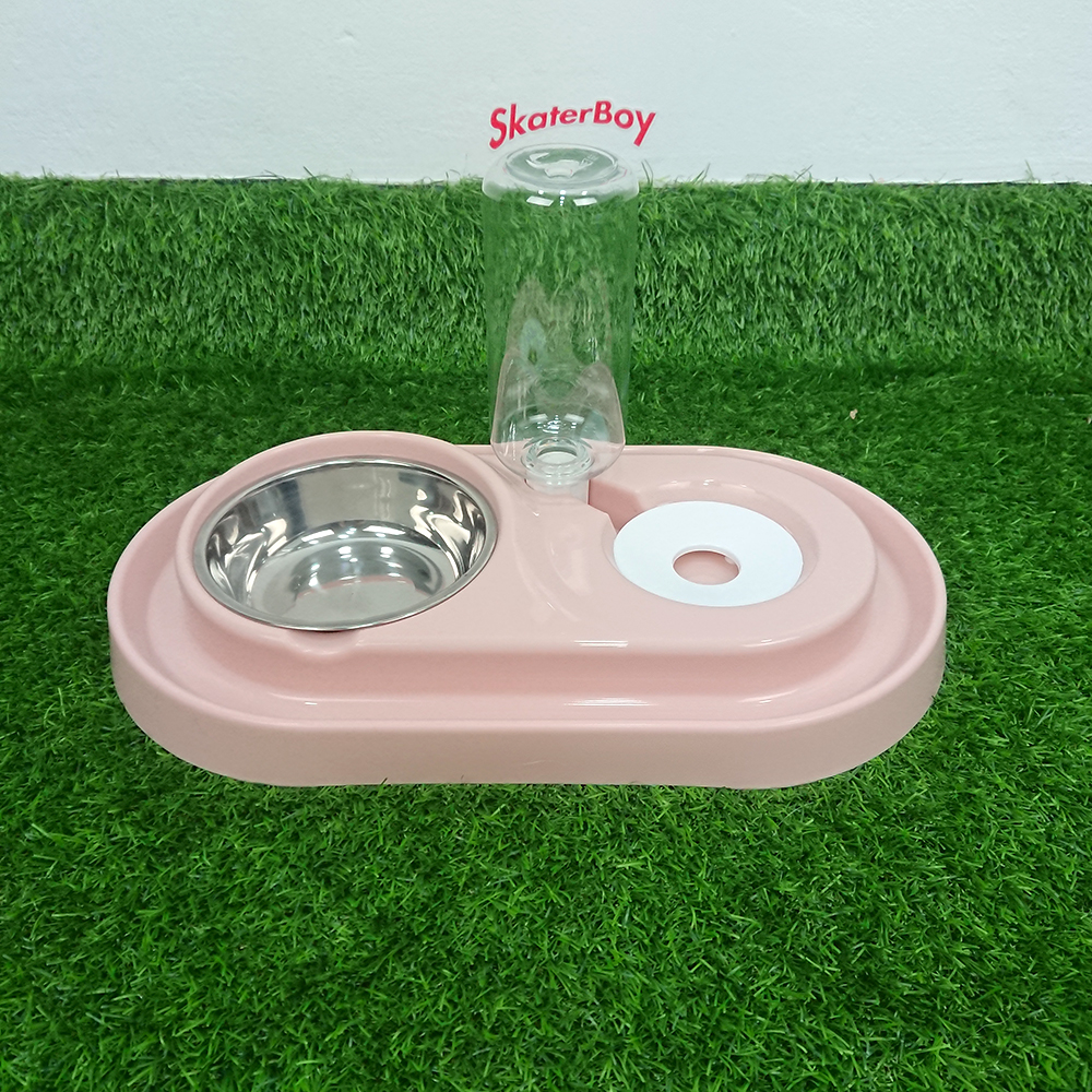 [1100] ชามให้น้ำ ให้อาหารสด สุนัข แมว ทำความสะอาดง่าย มีช่องน้ำหล่อกันมดขึ้น