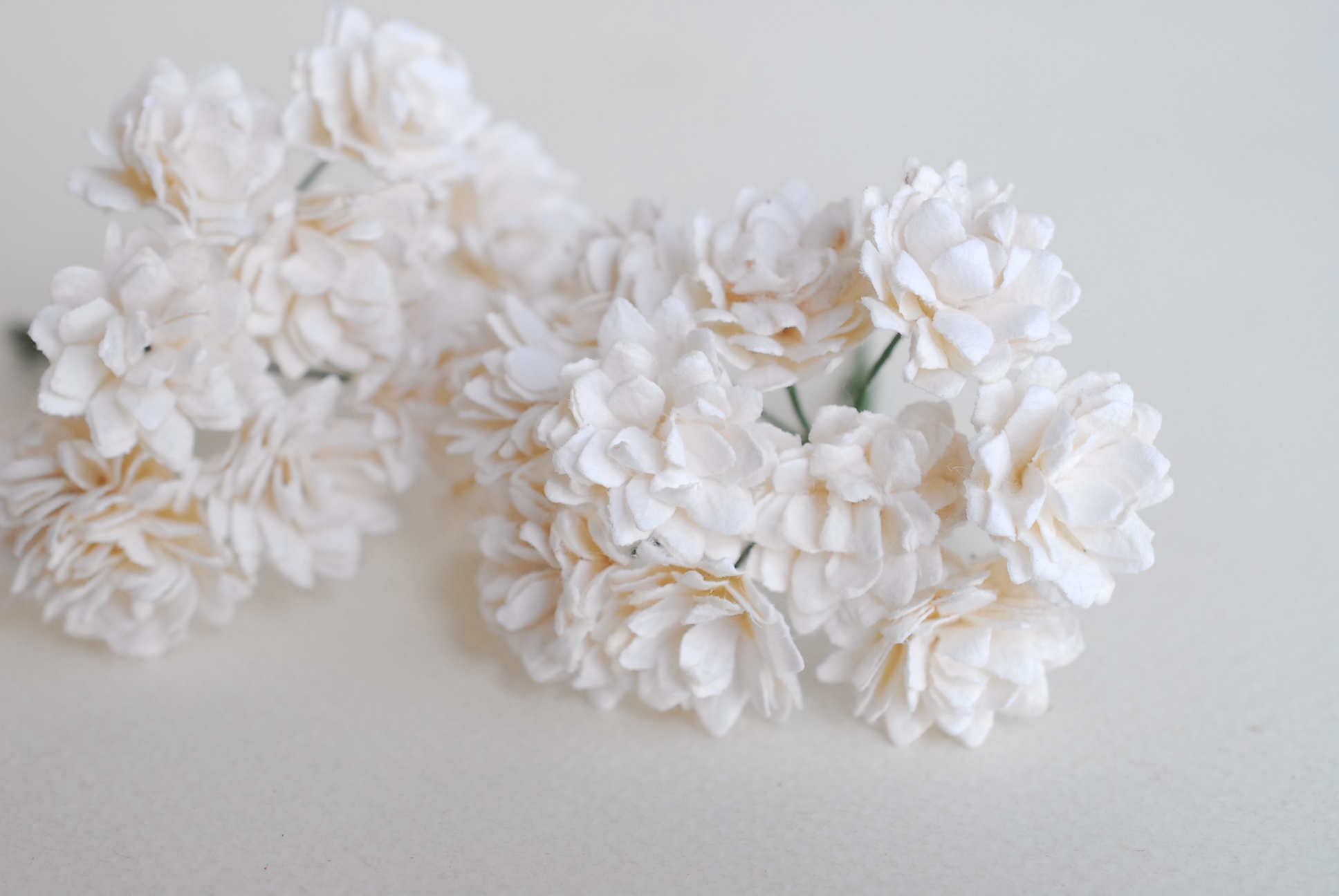 ดอกไม้ประดิษฐ์, ดอกไม้กระดาษสา, ดอก gypsophila, ดอกยิปโซ งานประดิษฐ์ตกแต่งของชำร่วย, ดอกไม้ทำพานพุ่ม,พานพวงมาลัย, พานรับไหว้, ขนาด 2 cm. สีขาว