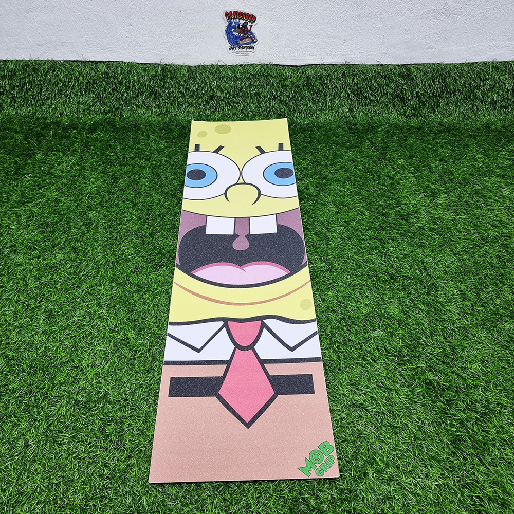 [0304] สติ๊กเกอร์กระดาษทราย ลายฟองน้ำเหลือง ขนาด 83x24cm street skateboard Grip tape