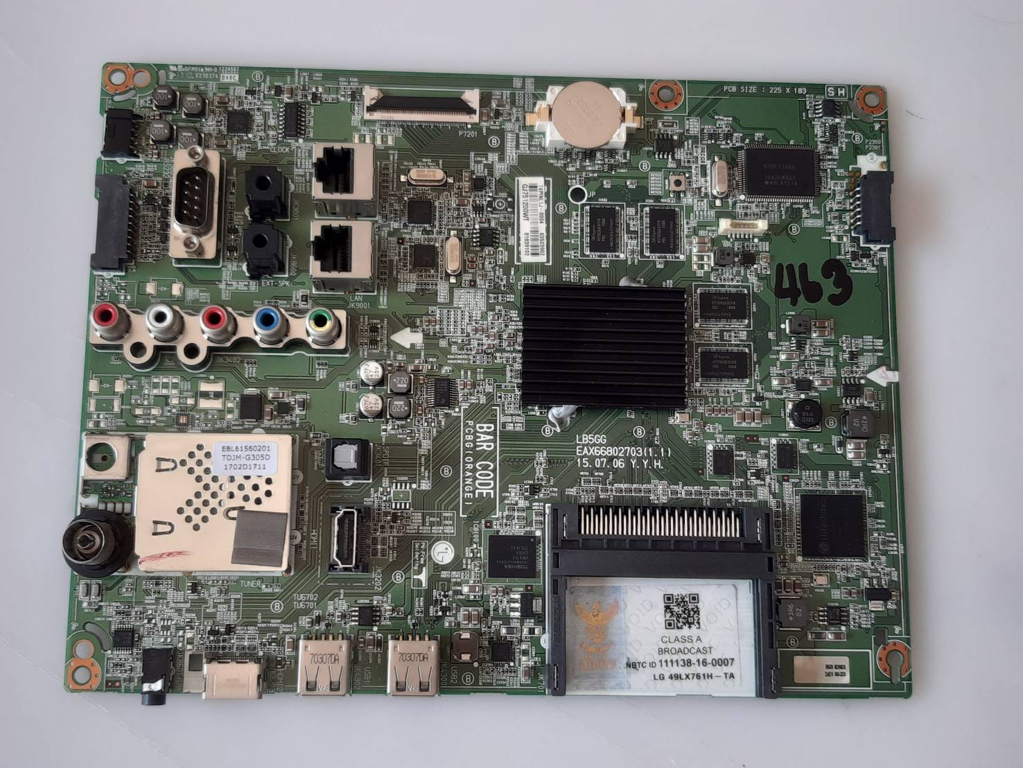 อันที่ 463 LG 49LX761H ซีสเตร็ม EAX66802703 ดีเทสแล้ว