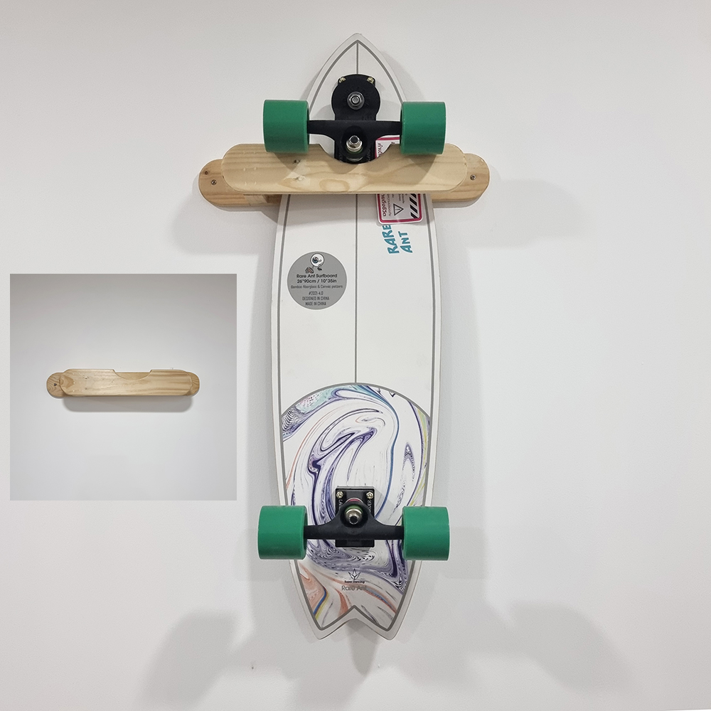 [0102] ชั้นแหวนสเก็ตบอร์ด เซิร์ฟสเก็ต ติดผนัง โชว์ลายสเก็ต ราคาถูก skateboard rack hanger
