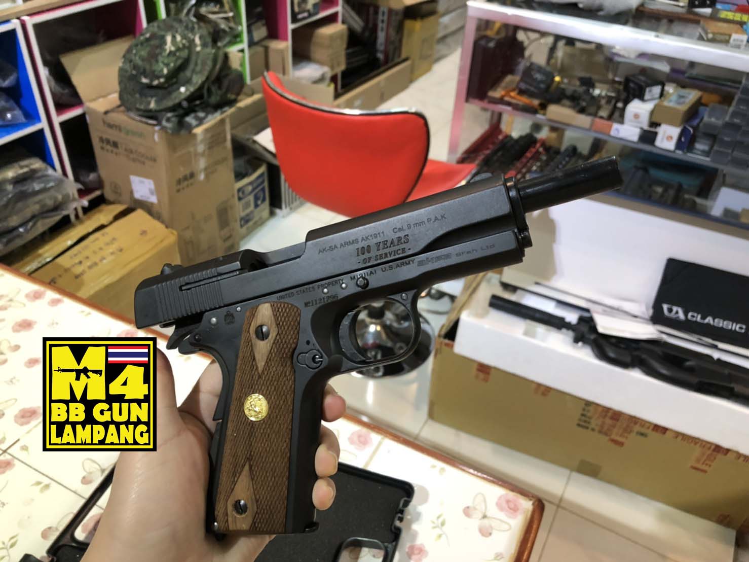 AKSA COLT 1911 ลาย 100 ปี สีดำ