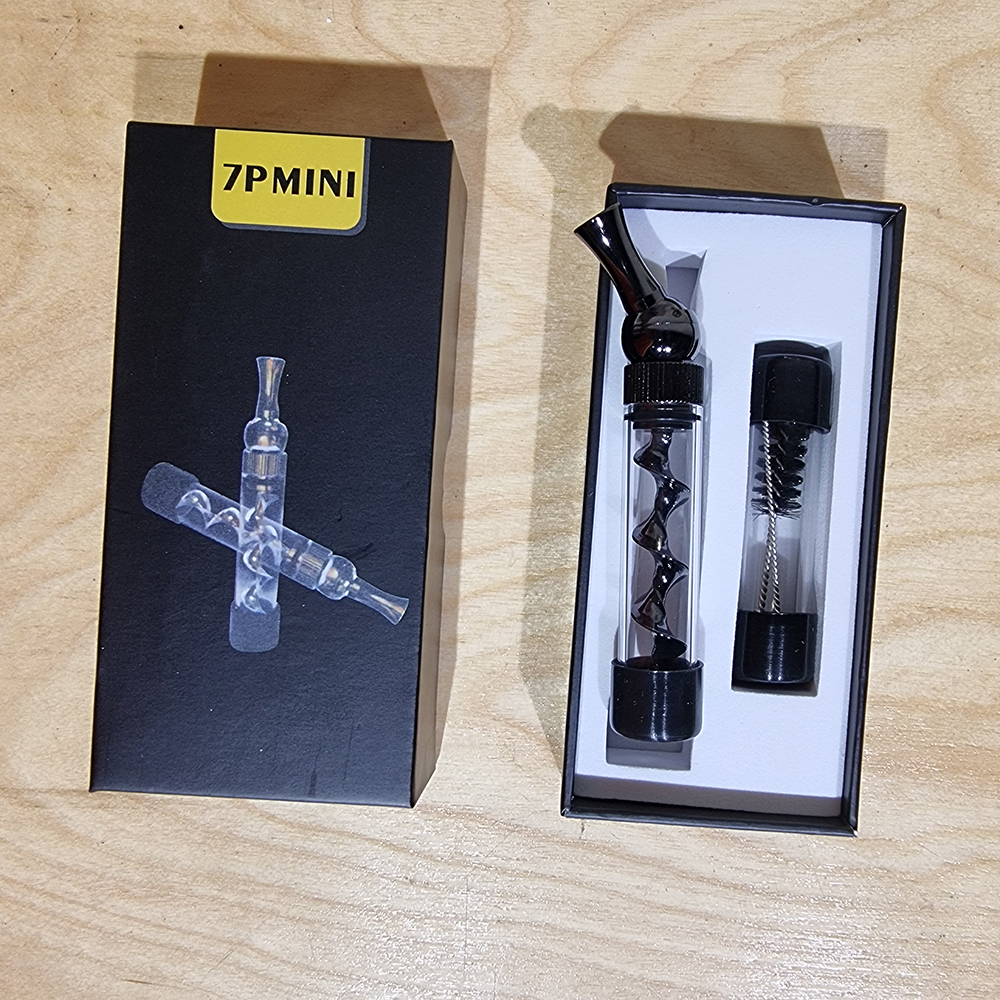 [1006] ท่ออเนกประสงค์ Twisty Glass Blunt พร้อม อุปกรณ์ทำความสะอาด ขนาดเล็ก พกง่าย chillum