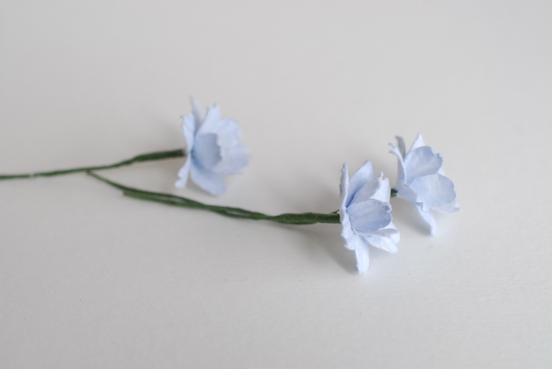 ดอกไม้กระดาษสา ดอกซากุระกระดาษ ขนาดเล็ก ดอกไม้กระดาษสาราคาส่ง ดอกไม้กระดาษสำหรับตกแต่งของชำร่วย งานแต่งงาน ทำช่อดอกไม้ติดอกเจ้าบ่าว ข้อมือดอกไม้เจ้าสาว ขนาด2.0 cm. 50 ดอก สีฟ้าตุ่น Paper flowers supplies: DIY wedding tools small Cherry blossom (Sakura) 50