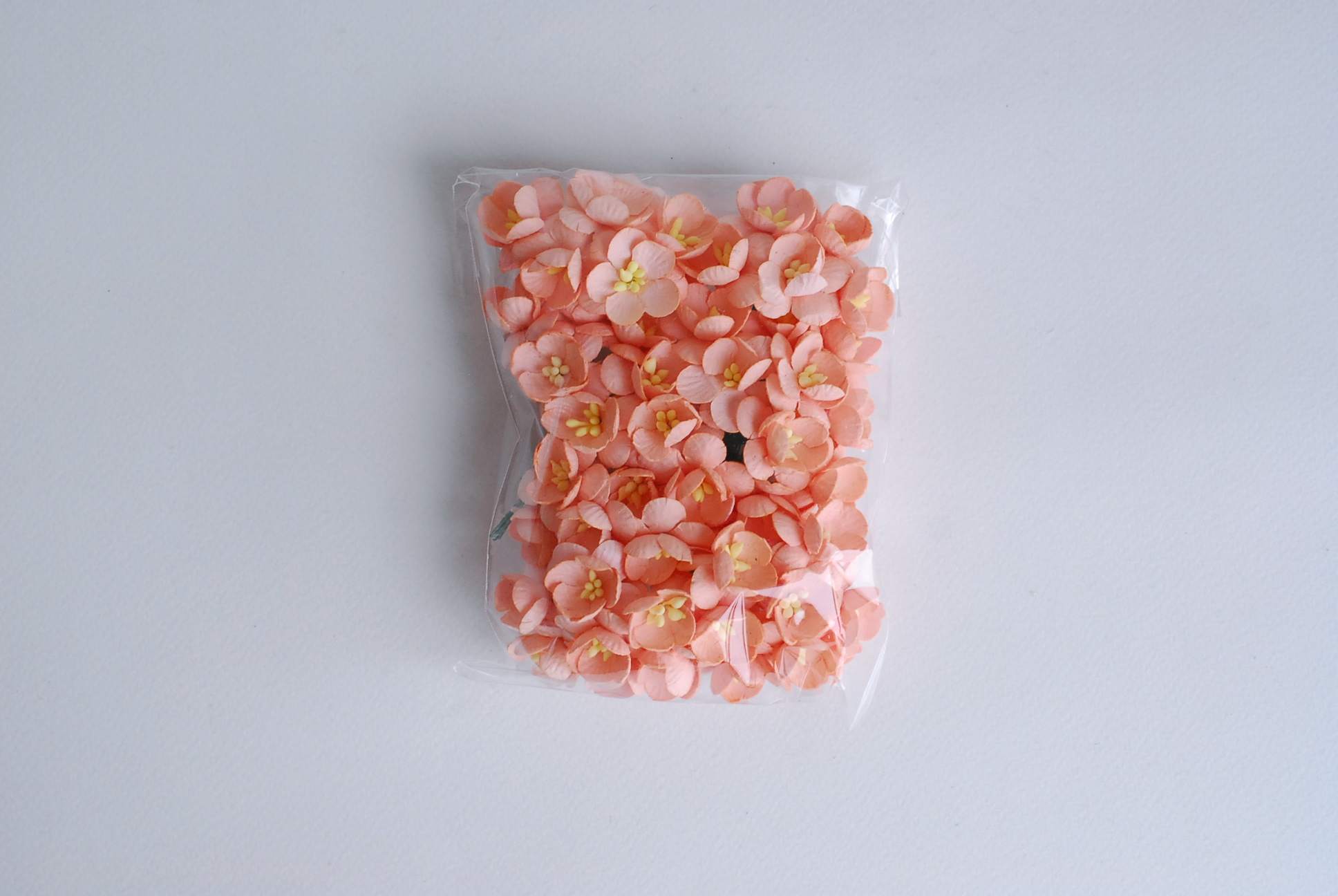 ดอกไม้กระดาษสา ดอกซากุระกระดาษ ดอกไม้กระดาษสาราคาส่ง ดอกไม้กระดาษสำหรับตกแต่งของชำร่วย งานแต่งงาน ทำช่อดอกไม้ติดอกเจ้าบ่าว ข้อมือดอกไม้เจ้าสาว ขนาด2.5 cm. 50 ดอก Paper flowers supplies: DIY wedding tools Cherry blossom (Sakura) 50 pcs. size 2.5 cm.