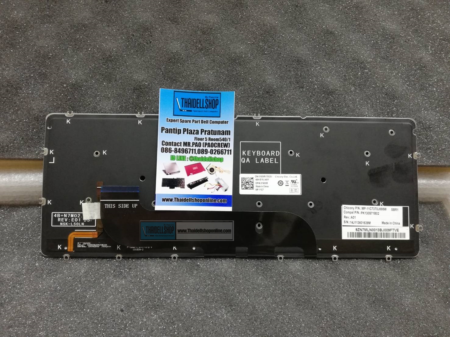Keyboard Dell XPS 12 XPS13 L321x L322x Backlit Thai/Eng Part 165XR (มีไฟ)