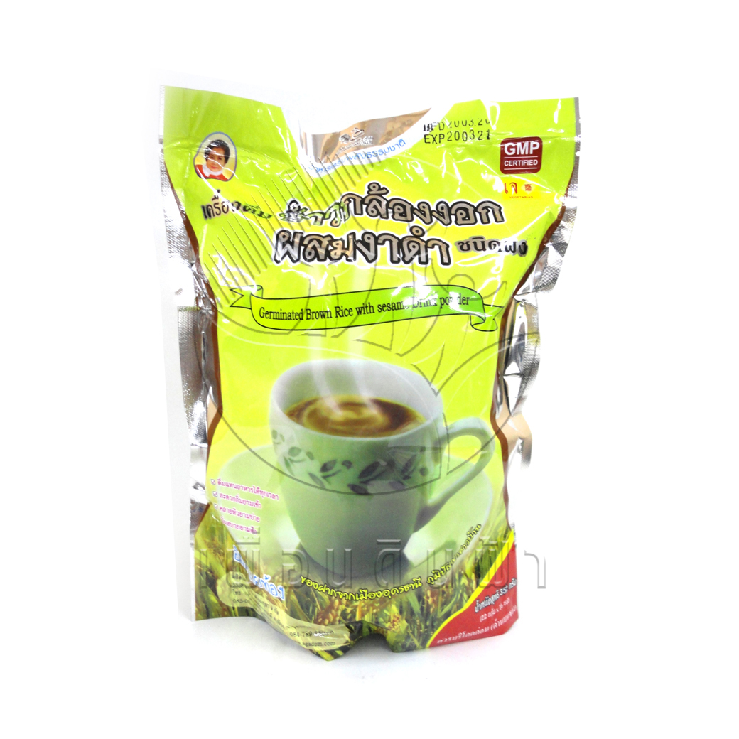 702 แม่อุษา ข้าวกล้องงอกหอมมะลิ ผสมงาดำ ชนิดผง 352g.
