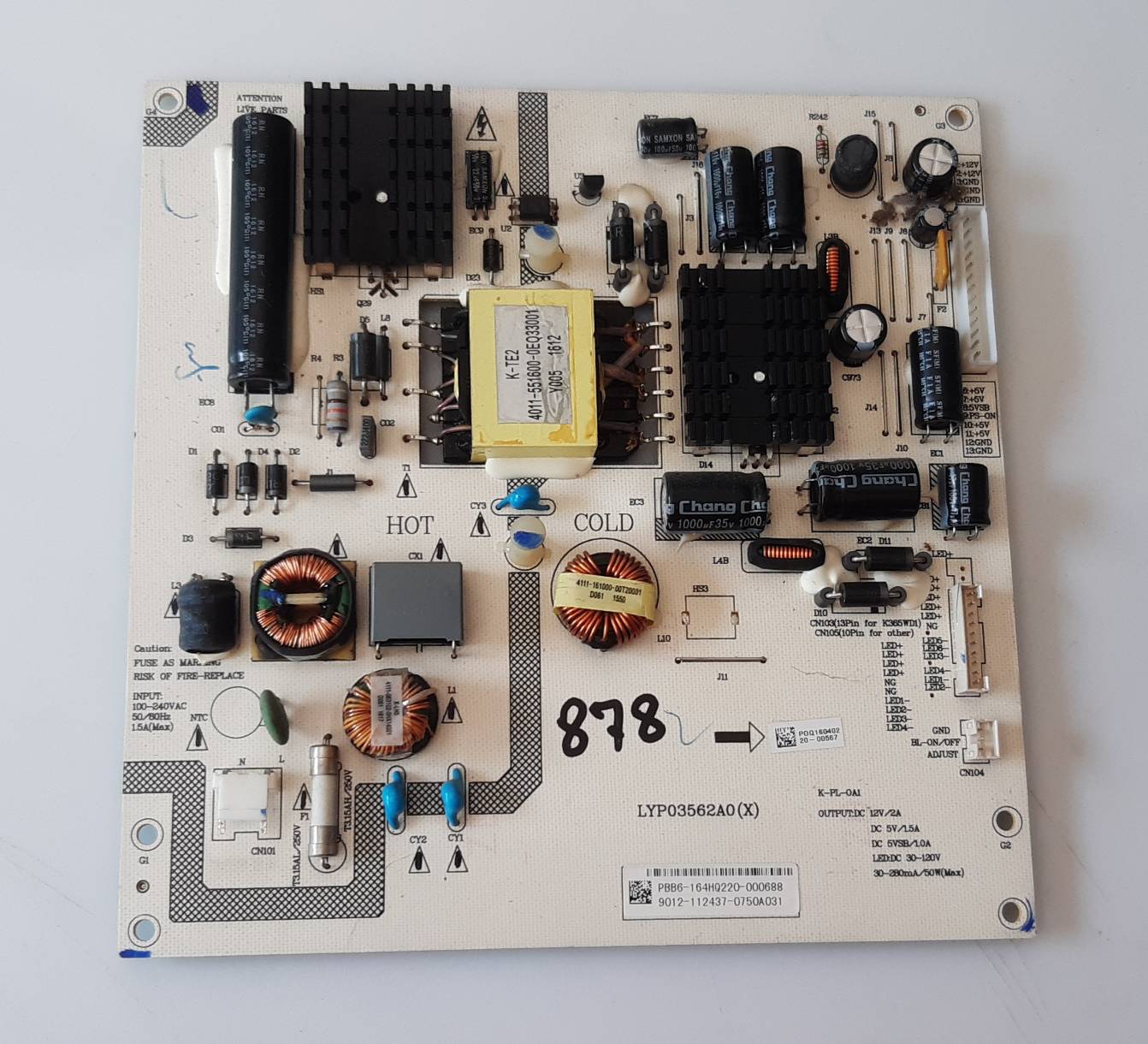 อันที่ 878 PHILIPS 43PFT6100S ซัฟฟลาย LYP03562A0 ดีเทสแล้ว