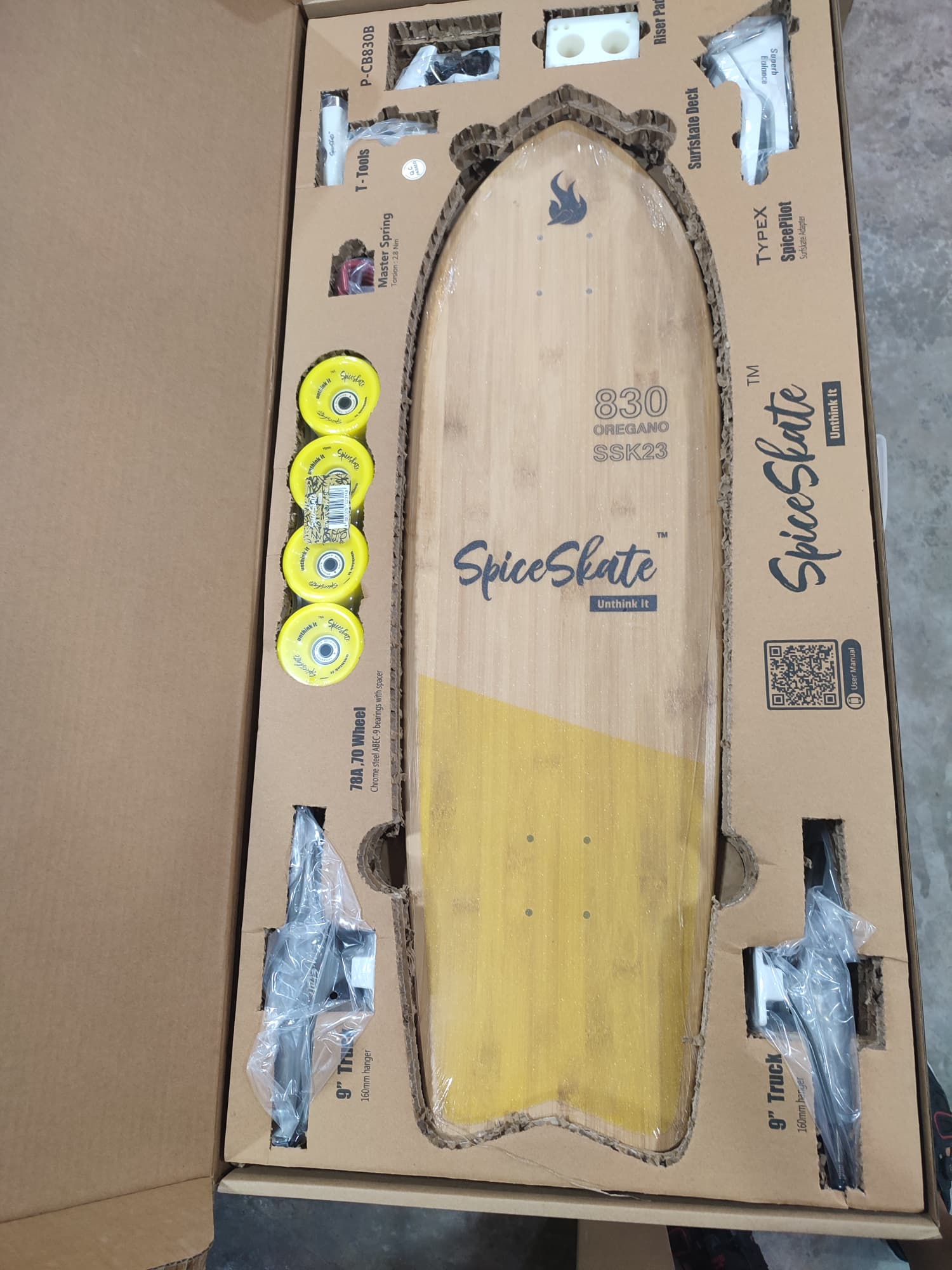 0202 us Surf skate ตัวจบ Spiceskate ราคา sale ด่วนๆ ระบบสปริง ประกอบเอง