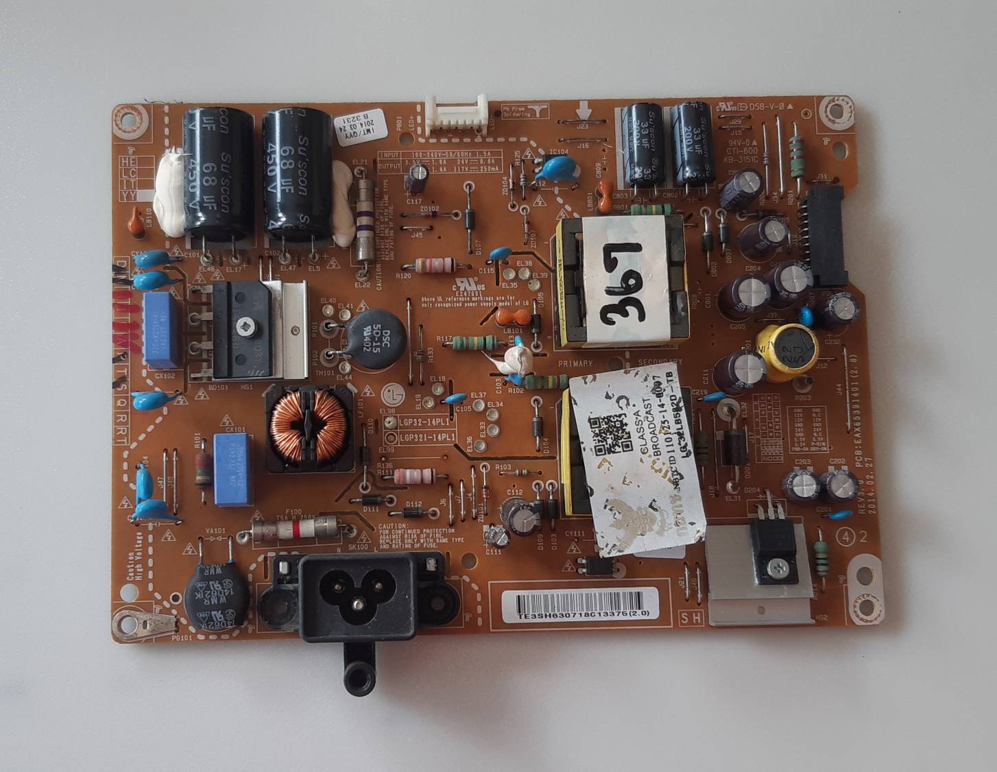 อันที่ 367 LG 32LB582D ซัฟฟลาย EAX65391401 ดีเทสแล้ว