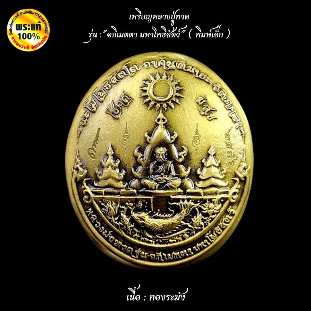 เหรียญหลวงปู่ทวด รุ่น " อภิเมตตา มหาโพธิสัตว์ " ( พิมพ์เล็ก )