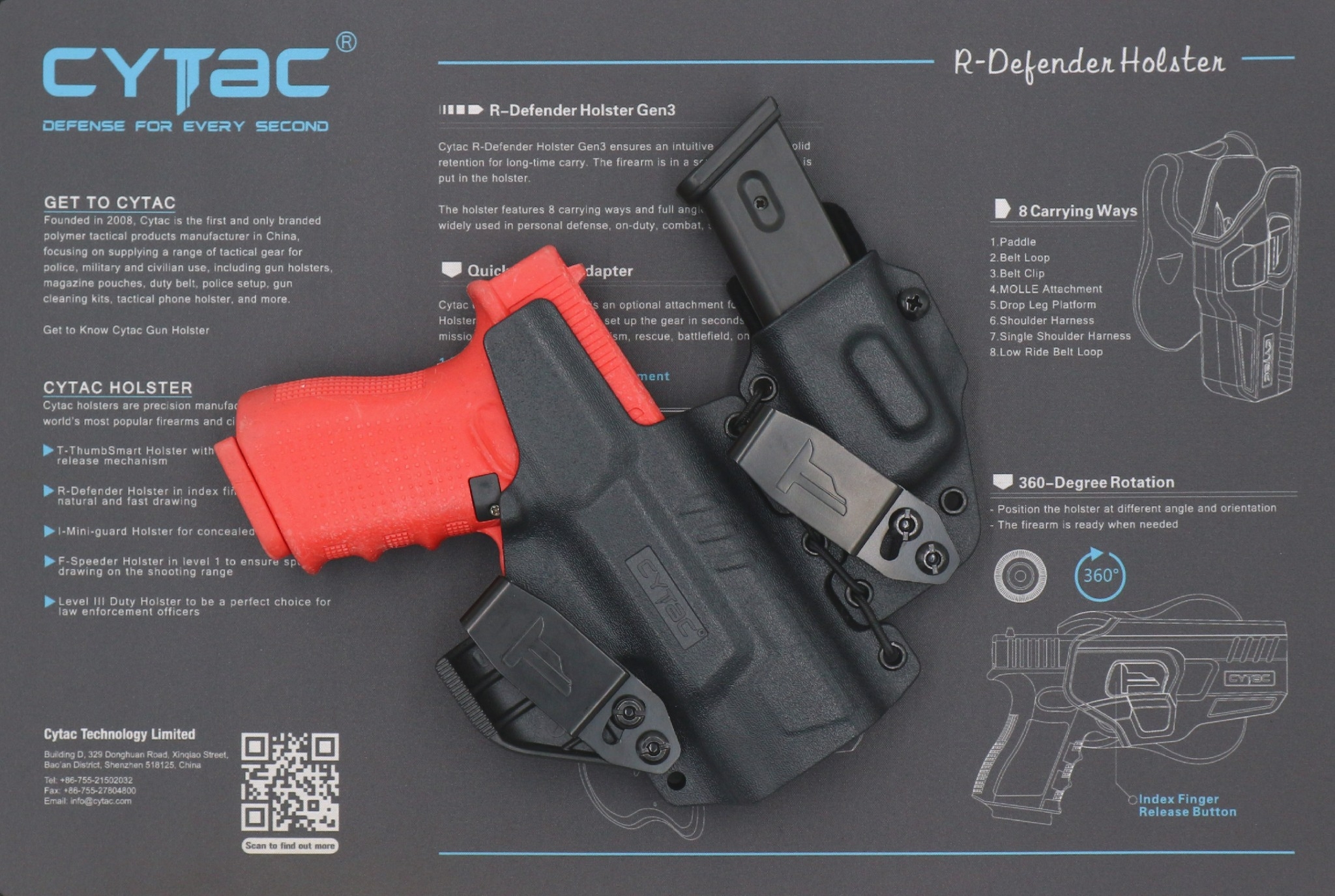 CYTAC ซองพกใน K-Master รุ่น G19/G17 ( Gen 1-5 ) (K0850)
