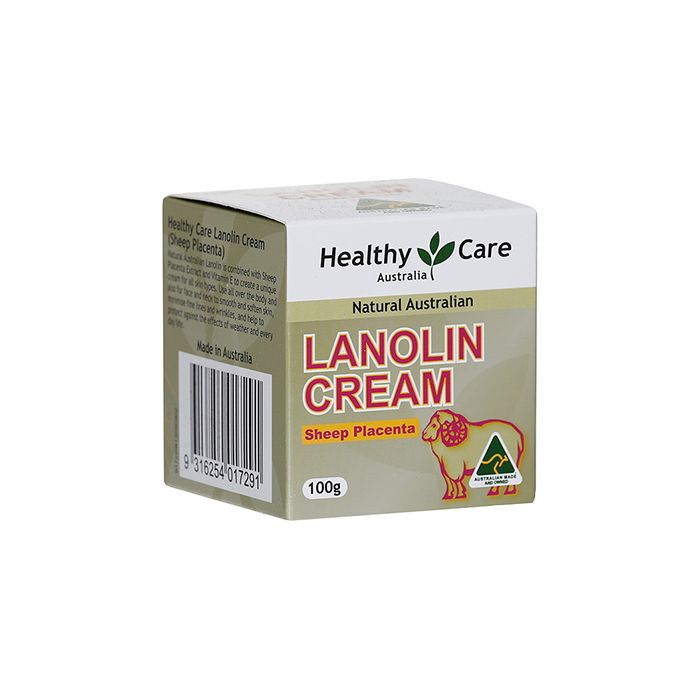 Healthy Care Lanolin with Sheep Placenta 100g เฮลตี้แคร์ ลาโนลิน วิช ฌีพ พลาเซนต้า ครีมรกแกะ ขนาด 100 มิลลิกรัม
