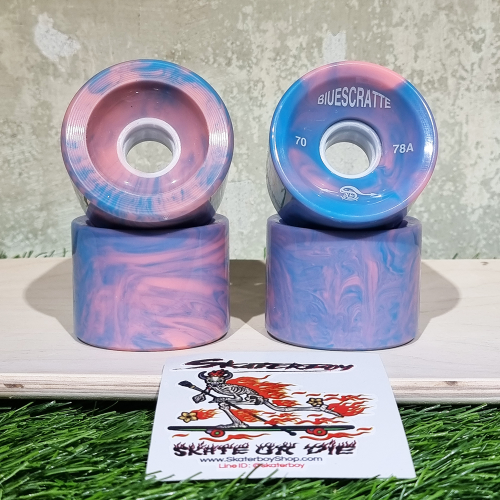 [0317] ล้อสเก็ตบอร์ด 70x50 78A ลายหินอ่อน ลูกกวาด ดินน้ำมัน BlueScratte