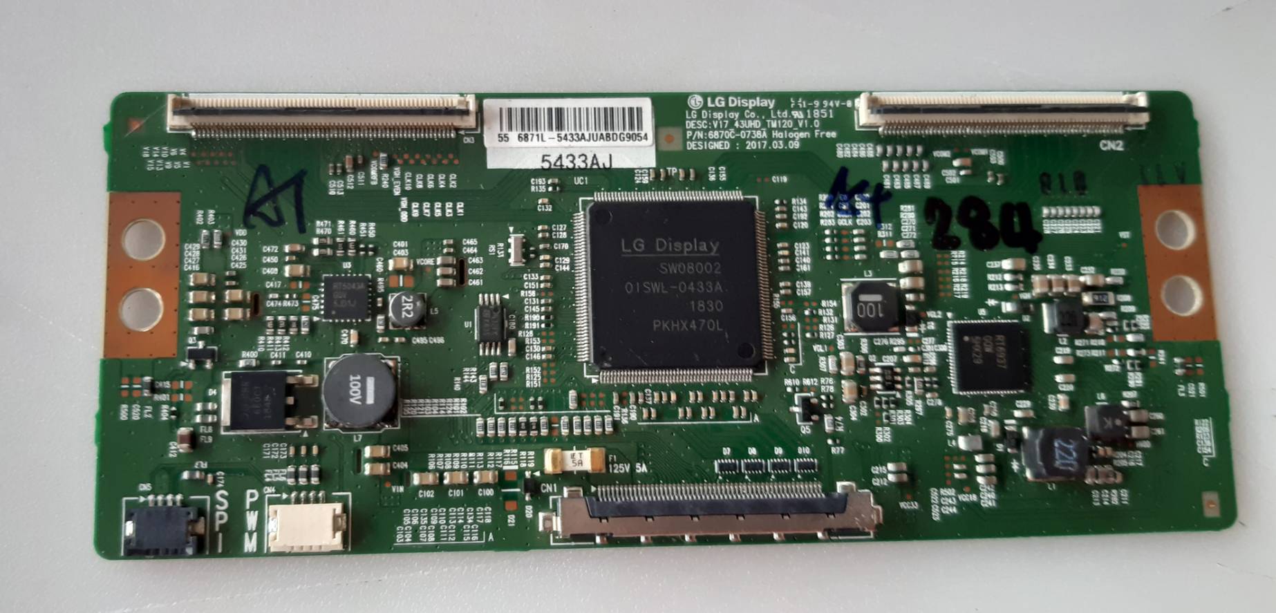 อันที่ 284 TOSHIBA 55U4750VT ทีคอน 6870C-0738A ดีเทสแล้ว