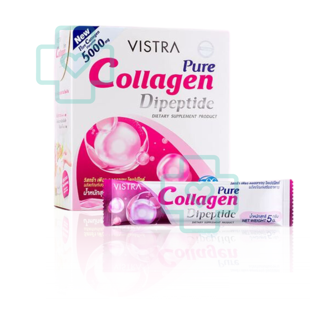 Vistra Pure Collagen Dipeptide 5000 mg เพียว คอลลาเจน ไดเปปไทด์ 5000 มก