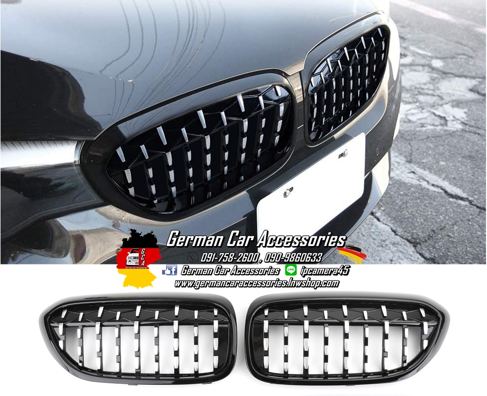 กระจังหน้าDiamond BMW G30 Pre-LCI กรอบสีดำเงา