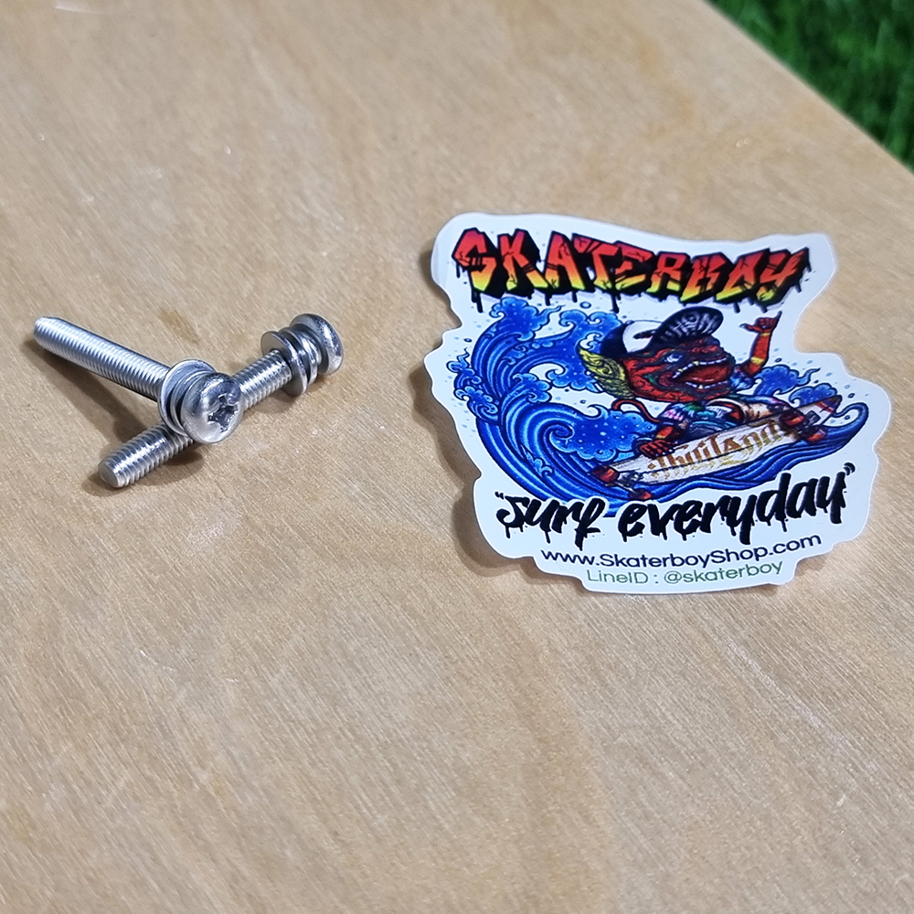 [0309] น็อตพร้อมแหวนกันคลาย ยึด Adapter surf truck ยาว 20-30mm stainless steel ไม่เป็นสนิม smoothstar, rare ant, geele