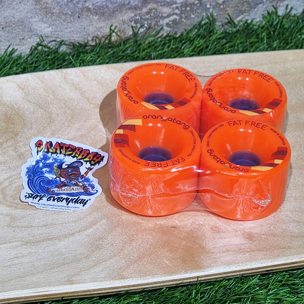 [0316][US] ล้อสเก็ตบอร์ด Orangatang รุ่น FAT FREE 65x37mm 77-86A ฟ้า ส้ม ม่วง เหลือง