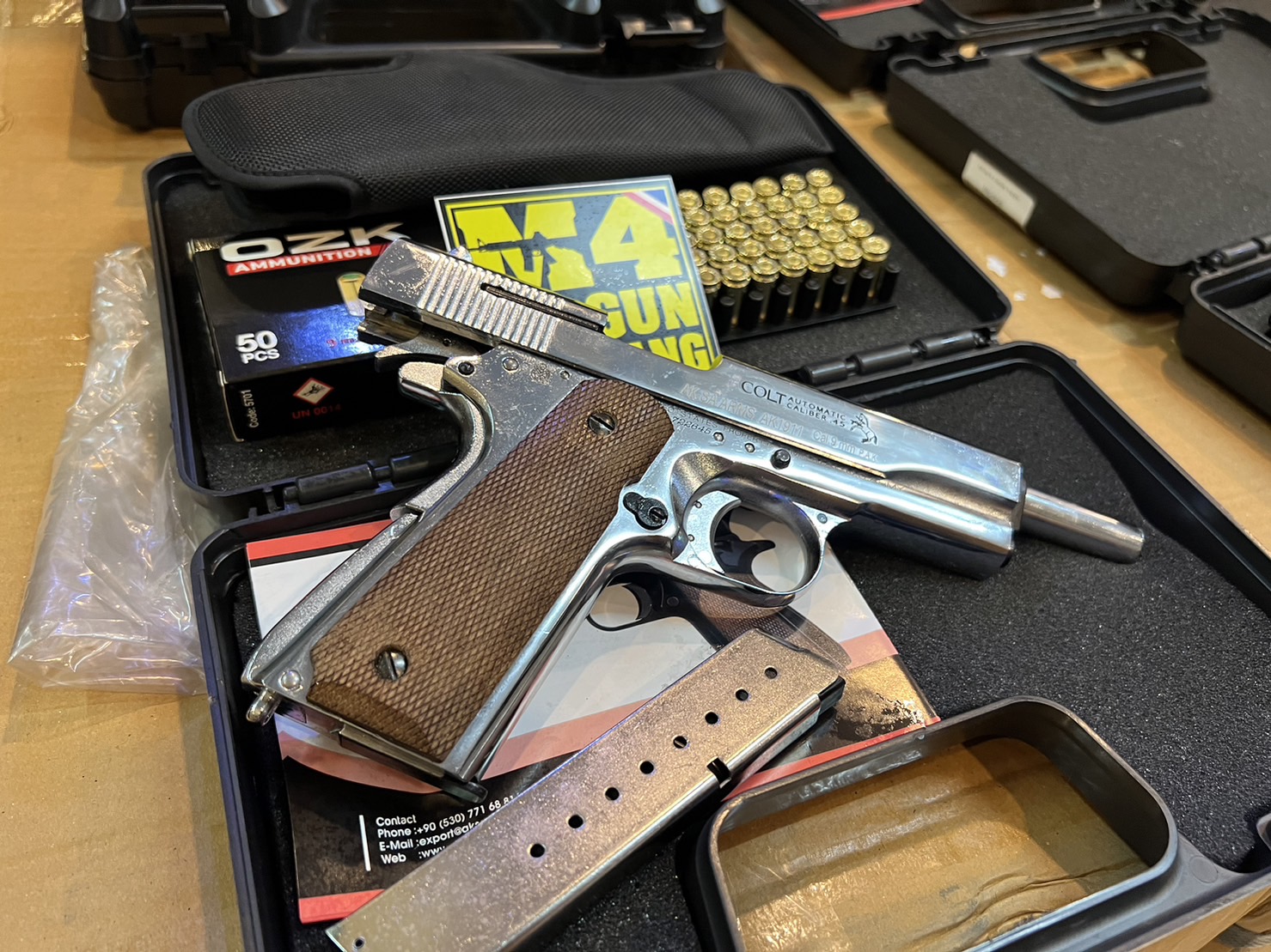 AKSA COLT 1911 ลาย Series 80 สีเงินเงา